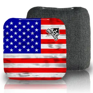 USA Flag Black Carpet Cornhole Bags | ACE Pro Carpet, Set of 4