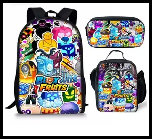 2026 New Style  ROBLOX blox fruits school bag backpack large capacity backpack shoulder bag pencil case