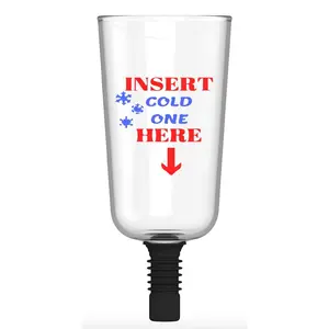 Guzzle Buddy 2GO Unbreakable - Tritan Plastic Beer Bottle Glass "Insert Cold One Here"