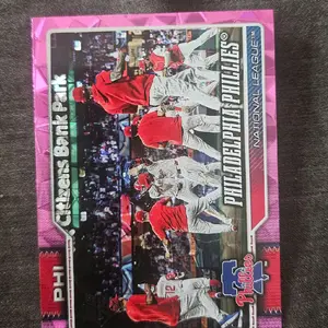 Philadelphia Phillies Citizens Bank Park National League Baseball Trading Card Topps 2026 series 1 pink Diamante