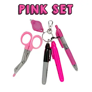 Pink Set 4" Badge Accessories
