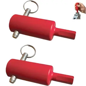 2PC EZ Crank Heavy Duty Trailer Jack Drill Adapter - 1" Handle Stud Compatibility, 10X Faster Operation Tool for Timpte, Dump, Flatbed & Livestock Trailers