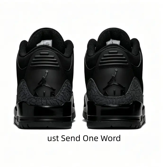 Brand New Sealed Unisex All Black Collar Crack Lace Up Mid Top Hip Hop Basketball Shoes Anti Slip Rubber Air Cushion Sole Thick Wrap Tongue Court Gym Versatile Retro Street Sneakers