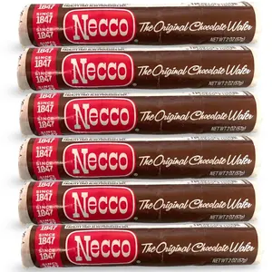 Necco Chocolate Wafer Rolls, Nostalgic Candy, 6 Pack Necco Chocolate Wafer Rolls, Nostalgic Candy, 6 Pack