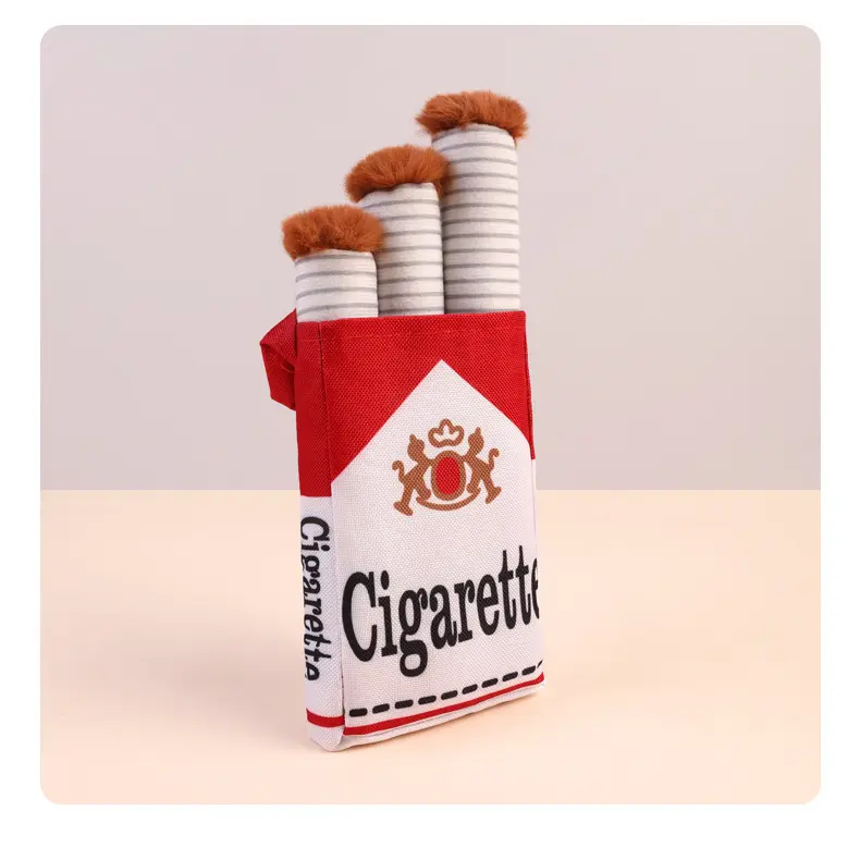 Cigarette Shape Squeaky Dog Chew Toy - Interactive, Teeth-Soothing Teething Accessory for Dogs (Pet Supplies) design dog toy gift