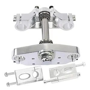 33mm Front Forks Triple Tree Clamp Handlebar Riser Clamps for Motorcycle Pit Dirt Bike Trail Pocket Rocket BIke Taotao Apollo SSR Coolster Atomik Thumpstar CRF50 XR50 50cc 70cc 110cc 125cc (Silver)