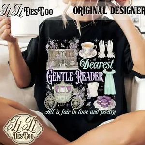 Dearest Gentle Reader T-Shirt, Lady Whistledown Society Papers Tee, Spill The Tea Shirt, Bridgerton Inspired Fan Gift, Trendy Regencycore Aesthetic Top