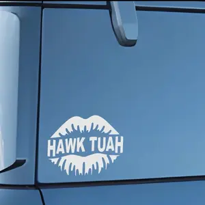 Hawk Tuah Lips Edition Sticker - Die-cut Viny! Decal for Cars and Trucks and More