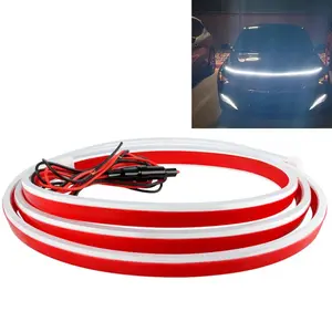 Flexible LED Car Hood Light Strip with Dynamic Scan Effect 12V 1.2M for Cars Trucks SUVs Vans RVs Campers Trailers Golf Carts ATVs Boats High Brightness Waterproof