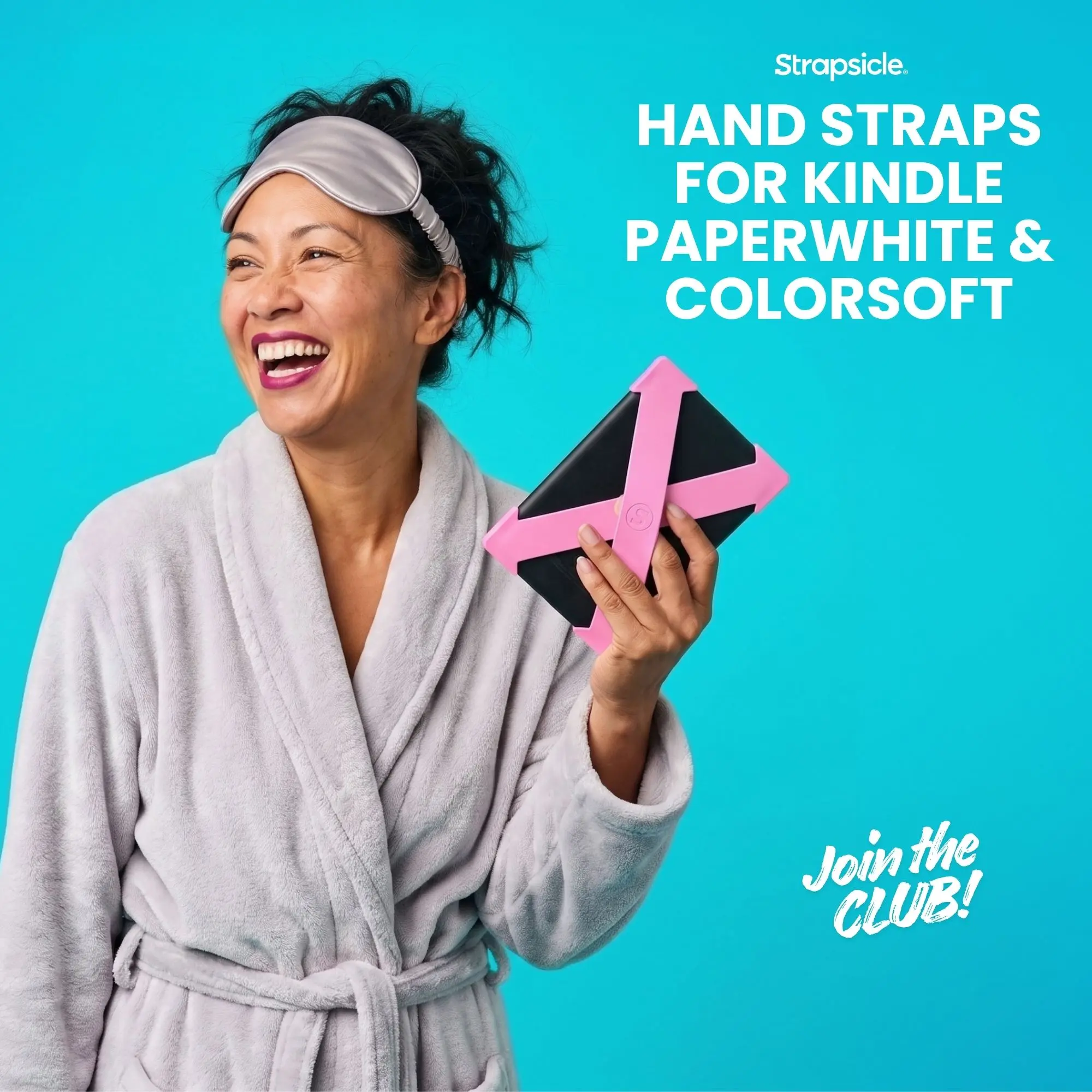 Strapsicle | Hand Straps for Kindle Paperwhite Gen 11-Gen 12 & Kindle Colorsoft, Secure Silicone Tablet Accessory for 1-Hand Reading, Arthritis & Fatigue Relief