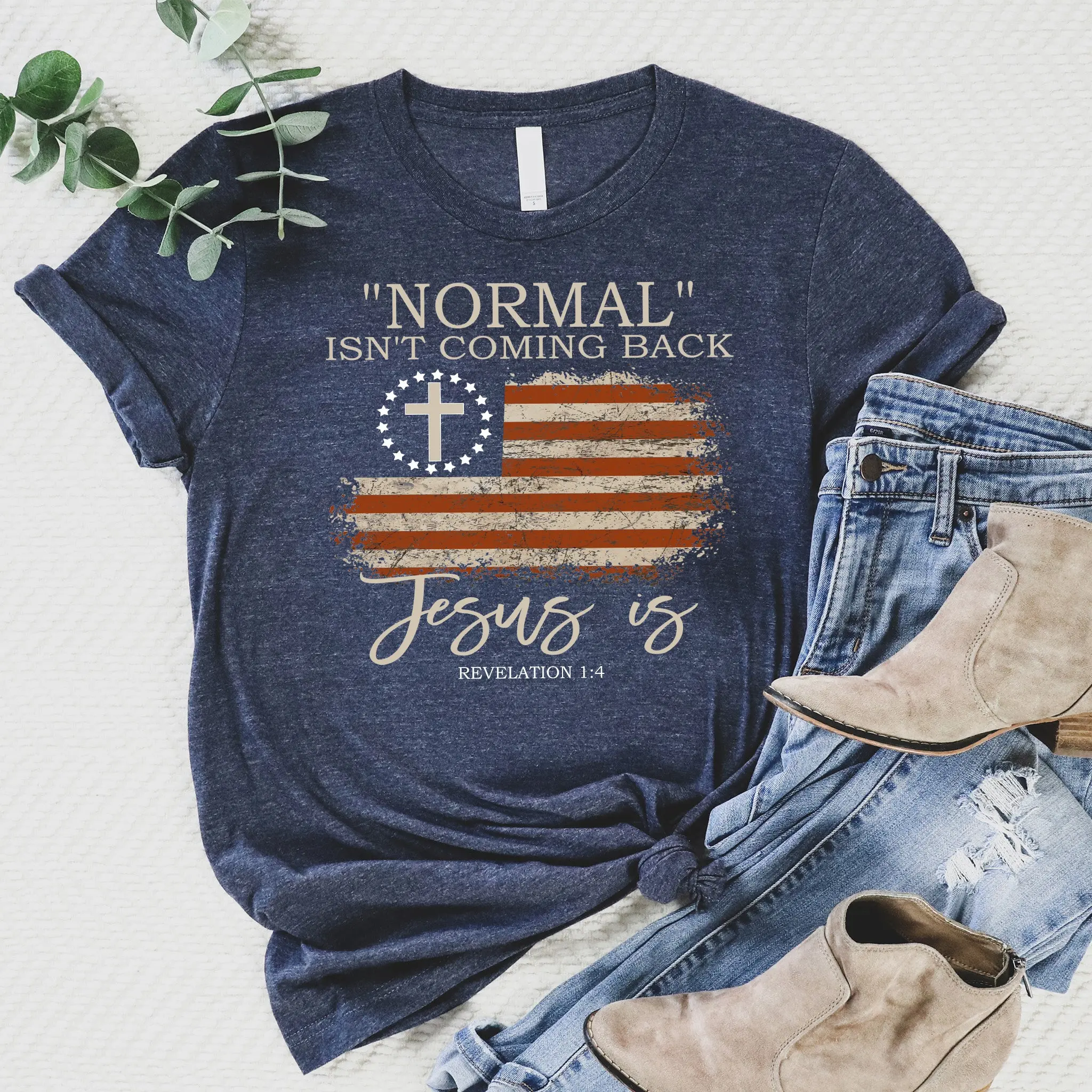 Love in Faith | Super Soft Christian Tees - “Normal Isn’t Coming Back,” “So So Good,” “Faith Cross” & More Bible Verse T-Shirts, Cozy Religious Gifts for Women Love in Faith | Super Soft Christian Tees - “Normal Isn’t Coming Back,” “So So Good,” “Faith Cross” & More Bible Verse T-Shirts, Cozy Religious Gifts for Women