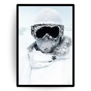Whiteout Poster - Arctic Explorer Wall Art, Snowboard Photography, Snow Blizzard