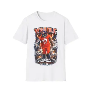 Waddle #17 Football Player T-Shirt | Denver Football Waddle Graphic
