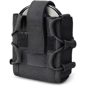 Molle Handcuff Holster, Handcuff Pouch for Duty Belt/Police Vest, Handcuffs Case Fit Asp/Hinged/Chain/Folding Rigid Handcuffs, Quick Release Cuff Holder