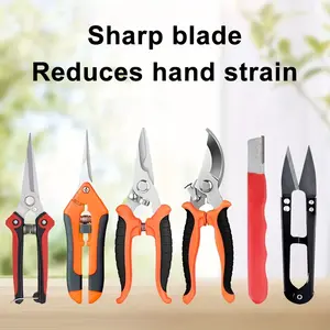 Plant pruning tool set, garden scissors, small garden pruning tools, stainless steel garden scissors, suitable for plants, flowers and fruit trees, comfortable grips, ideal garden gift for both men and women