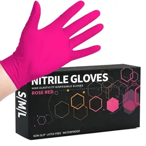 10/20/50/100pcs Nitrile Gloves, Disposable for Home Cleaning, Dishwashing, Beauty, Sofa, Tattoo, Kitchen Clean, Powder-Free, Latex-Free, Household Kitchen Gloves