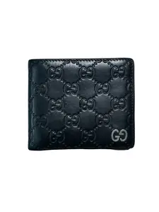 Pre-owned Dior Leather Small Leather Goods Gucci Black Bifold