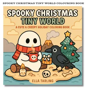 Spooky Christmas Tiny World – A Cute & Creepy Holiday Coloring Book for Kids & Adults: 40 Whimsical Winter Scenes with Ghosts, Cozy Surprises, and Spooky-Cute Fun to Color & Enjoy