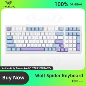 AULA F99 Wireless Mechanical Keyboard Tri-Mode Hot Swappable Custom Keyboard Gasket Structure for PC/Tablet/Xbox/PS4/PS5
