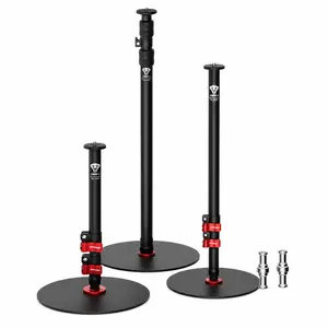IFOOTAGE A200 + A300 + A400 Round Base Monopod Bundle, Desktop Mini Tripod & Studio Light Stand Set for Camera, Webcam, Ring Light, Live Streaming and Interview