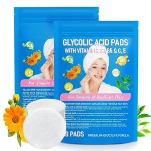 40pcs Glycolic Acid Exfoliating Pads - Face/Body/Underarms Resurfacing Treatment, Reduce Wrinkles & Deep Clean, Multi-Use Peel Pads