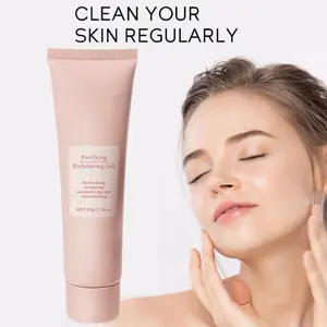 Purifying Exfoliating Gel, Gentle for Face Facial - Exfoliating Gel for Face Cleans Dirt & Oils-For All Skin Types