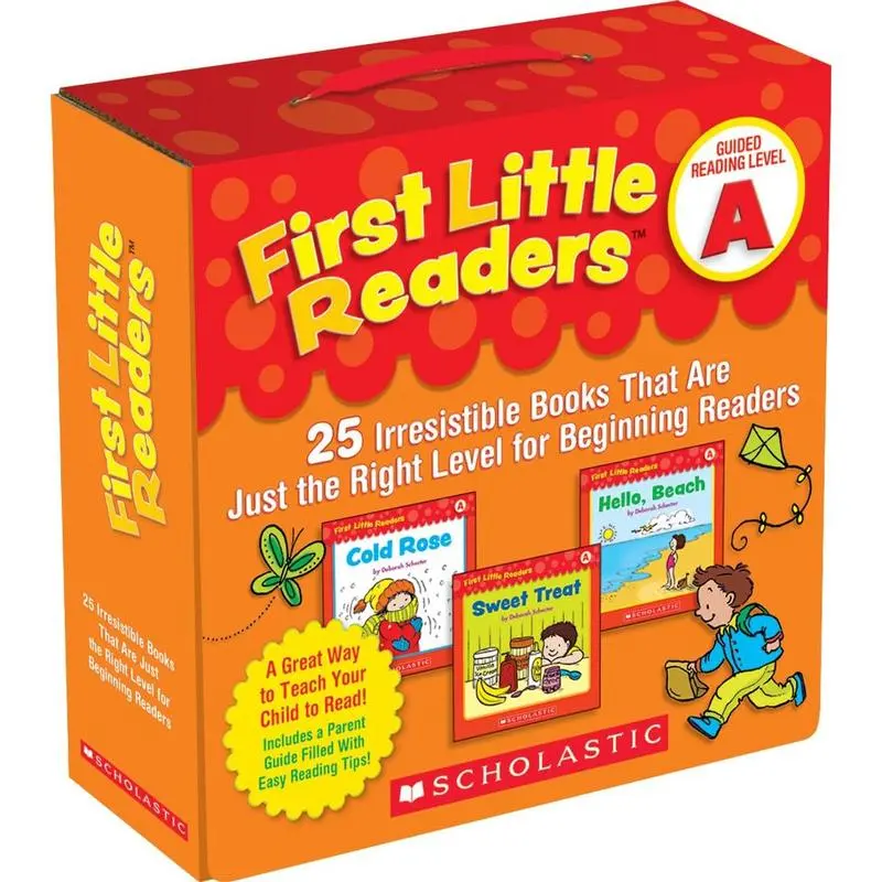 First Little Readers Parent Pack - Guided Reading Level A: 25 Children's Paper Beginning Readers Books, Tip-Filled Parent Guide, Easy Reading Tips, Ideal for Birthday Surprise, Fun With Mud, Bubbles Occasions