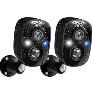 2K Security Camera Wireless Outdoor Camera for Home Security, 2.4GWI-FI Security Camera, HD Video, Night Vision,  Instant Alert, AI Human Detection, Two-Way Audio, Spotlight, Siren Alarm