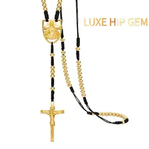 Luxe Hip Gem 14K Gold Cross Necklace for Men & Women  Classic Christian Crucifix Pendant, Unisex Faith Jewelry,Best valentines gifts