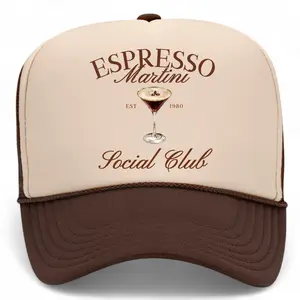 Espresso Martini Social Club Trucker Hat | Drinking Funny Cute Drinks | Premium Snapback Hat for Men & Women