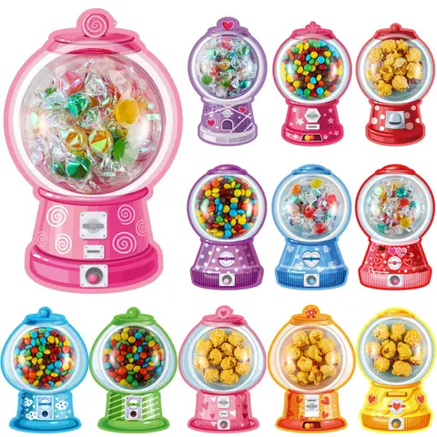 36/100 Pcs Valentine's Candy Cards Kids Gifts Set with Plastic Domes DIY Craft Treat Holder Bulk Class Valentines Candy Exchange Gifts for Couples Families School Party Classroom Gifts