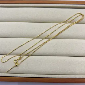 50cm Length Adjustable s925 Sterling Silver Yellow Gold Plated Chain