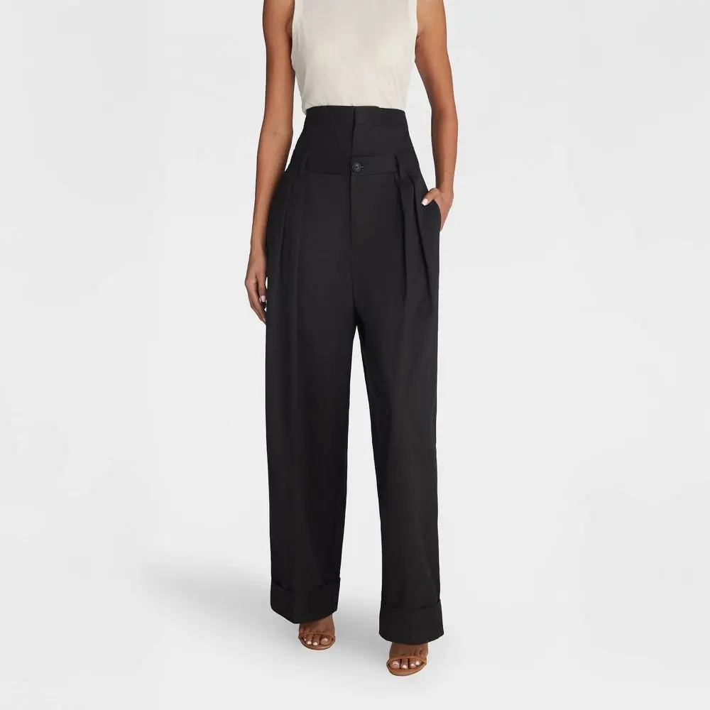 KBB by KAHLANA Women's Baggy Leg 'The Waist Curtain Trouser'