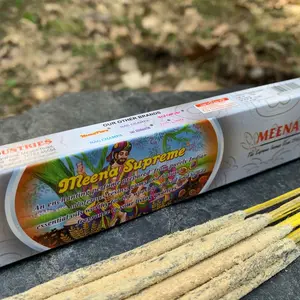 Meena Supreme Incense, India Temple Incense, Ships from California, 5 boxes, Free Incense Samples Included