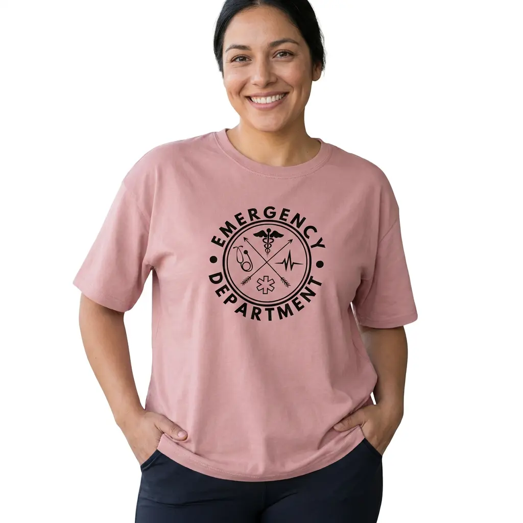 ER Nurse Shirt Women Emergency Department Graphic Tee Medical Staff Top