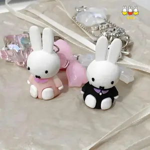 Kawaii Anime Miffy Keychain Little Rabbit Cute Cartoon Artistic Retro Keychain BagHot Girl Style Punk Style Girl Gifts