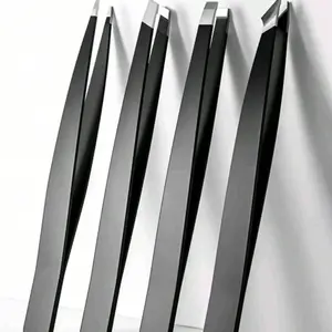 Professional Tweezers Set, 4 Pcs Tweezers for Hair Removal, Mini Tweezers for Travel, Facial Hair & Eyebrow Shaping, Precision Tweezers