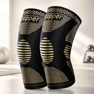 Copper Knee Braces for Women and Men 2 Pack, Knee Compression Sleeve for Knee Pain, Arthritis,ACL, Meniscus Tear, Joint Pain Relief, Knee Support for Running, Working Out, Fitness, Weightlifting