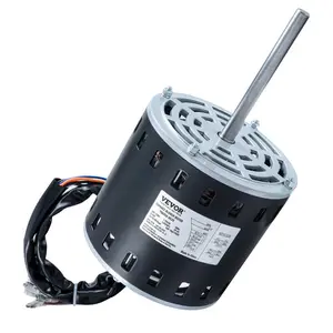 VEVOR 3/4HP Furnace Blower Motor, 208/230V 3.85Amps, 1075RPM 5 Speeds, CW/CCW Rotation, 48 Frame 4.8 Shaft Length, 10F/450V Capacitor+ 11 Hold Hoop