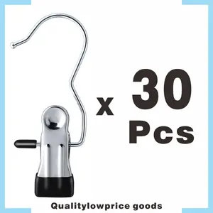 360° Spin‑Clip Steel Organizer – 30PCS Premium Stainless Hanging Clips | TikTok #CleanTok Viral 2025 Rotating Storage Hack for Laundry & Kitchen | Heavy‑Duty, Rust‑Resistant & Gift‑Worthy Home Space Saver closet maximizer Hangers