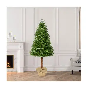 Puleo 6ft Topiary Alpine Faux Christmas Tree inBurlap Sac