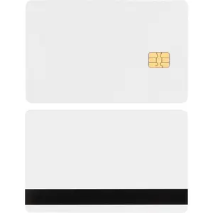 10 Pack - SLE4442 Chip Cards with/Hico 2 Track Mag Stripe, 5/16inch (8.4mm)  Stripe Card with Chip