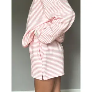 Light Pink and White Big Striped Shorts Light Pink and White Big Striped Shorts