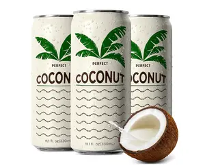 Knashi 100% Pure Coconut Water - No Added Sugar, 12 Can Each W/ 72 Calories & 11.1 Fl Oz - Non-GMO Tropical Pure Coconut Flavor