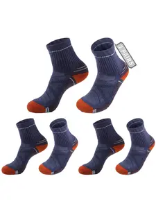 3 Pairs/4 Pairs High-End Merino Wool Sports Socks, Lightweight Breathable Shock Absorbing Anti-Odor, Ideal for Running Training Hiking