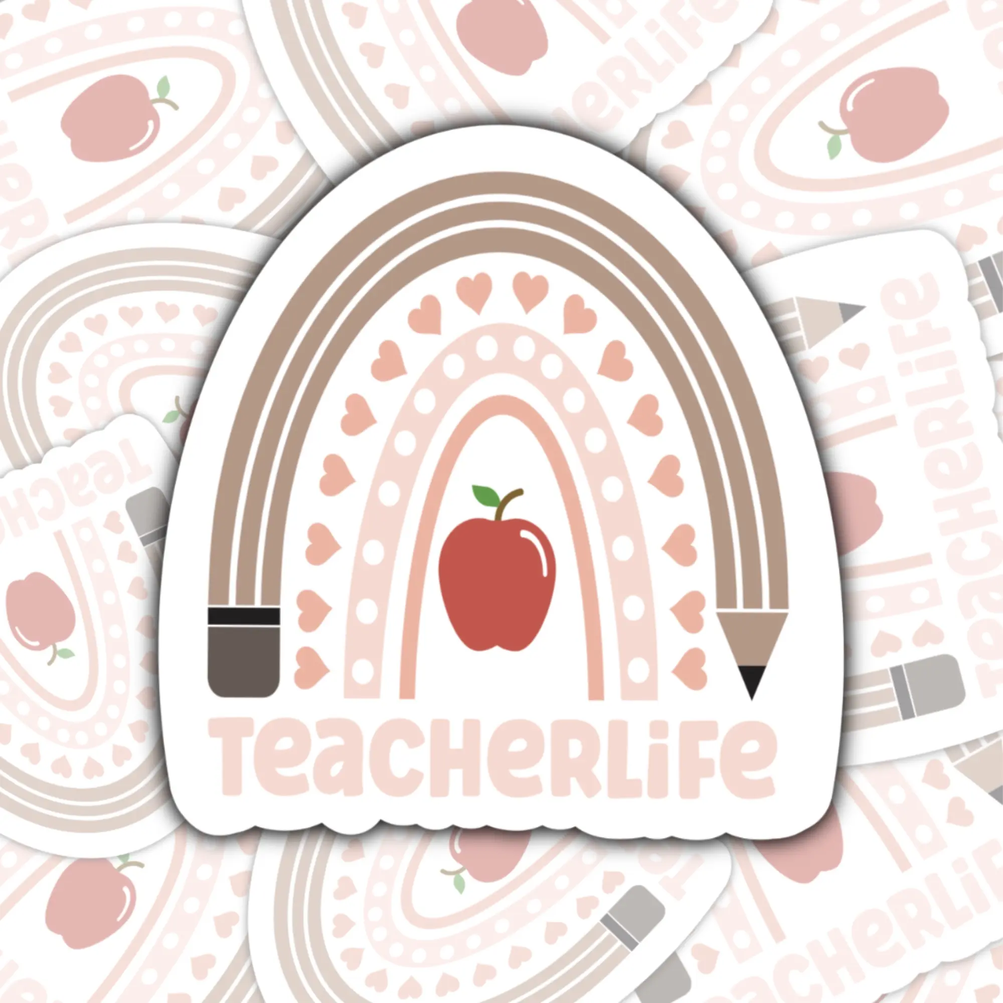 Teacher Life Sticker ⎮ Teacher Gift ⎮ Teacher Decal ⎮ Teacher Appreciation Gift ⎮ Education Sticker ⎮ MarissaDDesigns durable vinyl kindle sticker high quality