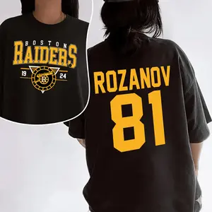 Retro 90s Ilya Rozanov #81 Boston Raiders Ice Hockey Team Shirt, Vintage Boston Hockey Team Crewneck, Ice Hockey Tee
