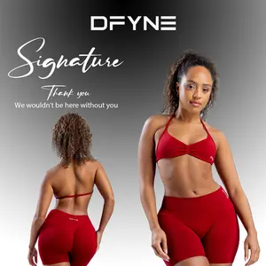 Dfyne Impact Strappy Bra & Short Set for Women – High Support Sports Bra and Comfortable Shorts for Gym, Yoga, Running, and Activewear