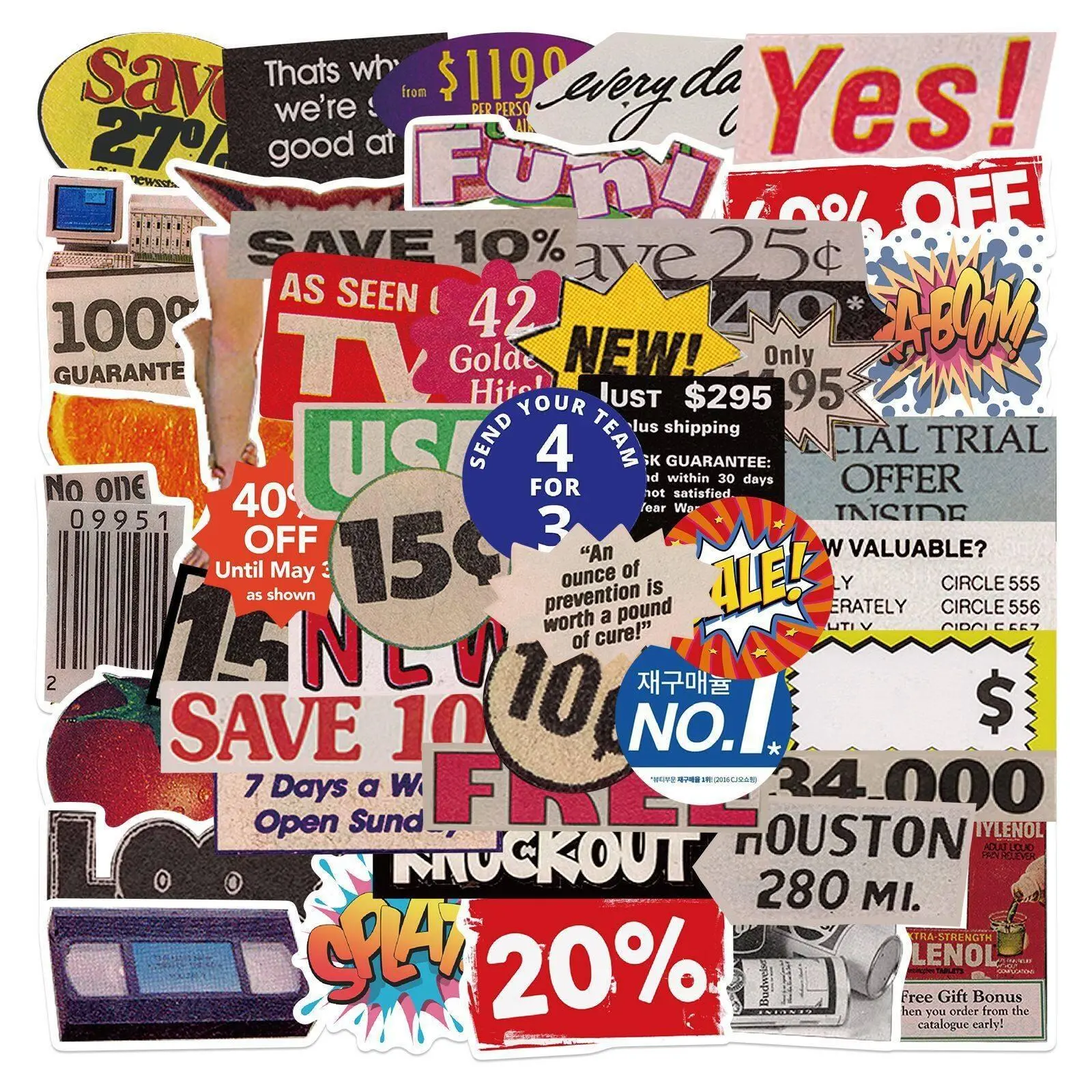 Cartoon Pattern Graffiti Sticker (50pcs), Waterproof Decorative Sticker for DIY Creative Toy Scrapbooking, Journal, Gift, Art Stickers