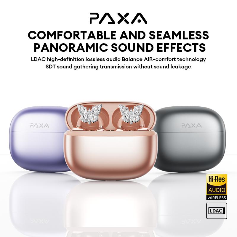PAXA Clipbuds 7 Clip-on Design Wireless Headphones, Powerful Sound Effects for Music, Dustproof & Waterproof Sports Earbuds for Running, Workout, Audio